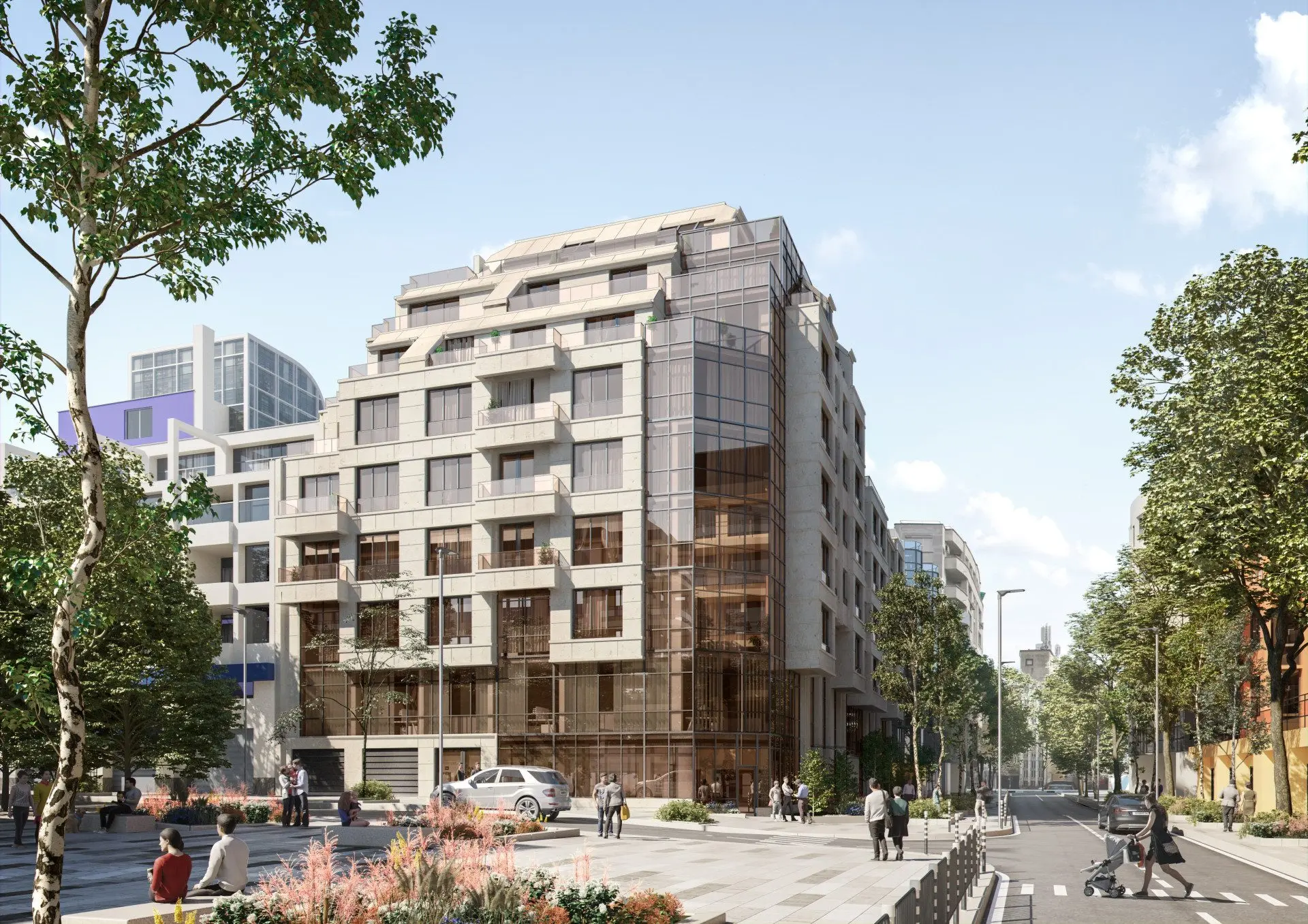 Premises in a new luxury residential building next to James Boucher metro station for sale