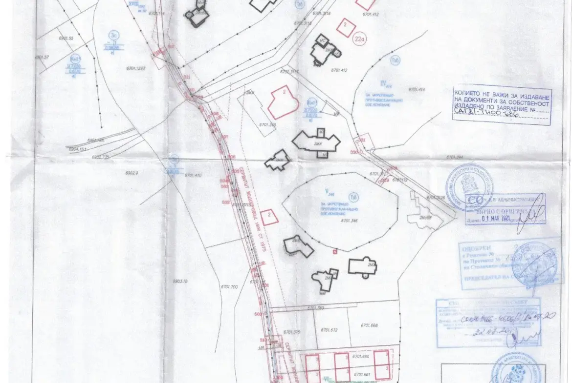 Plot under regulation in area Detski Grad