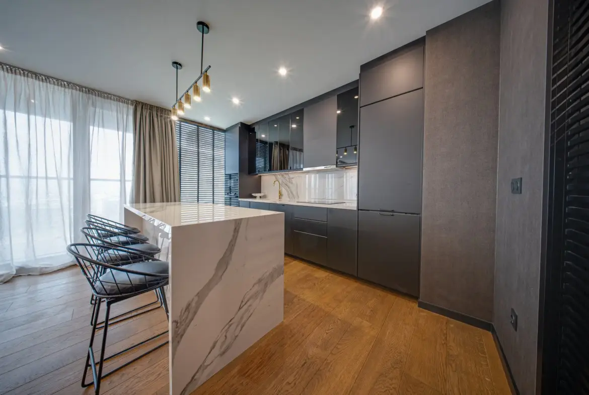 Designer two-bedroom apartment in the prestigious A3 building on Bulgaria Blvd. for sale