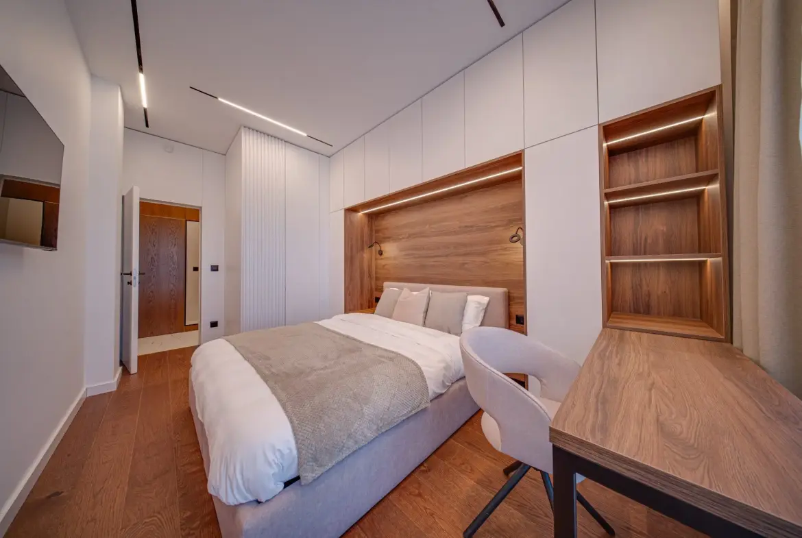 Stylish two-bedroom apartment in the emblematic building in Iztok district for sale