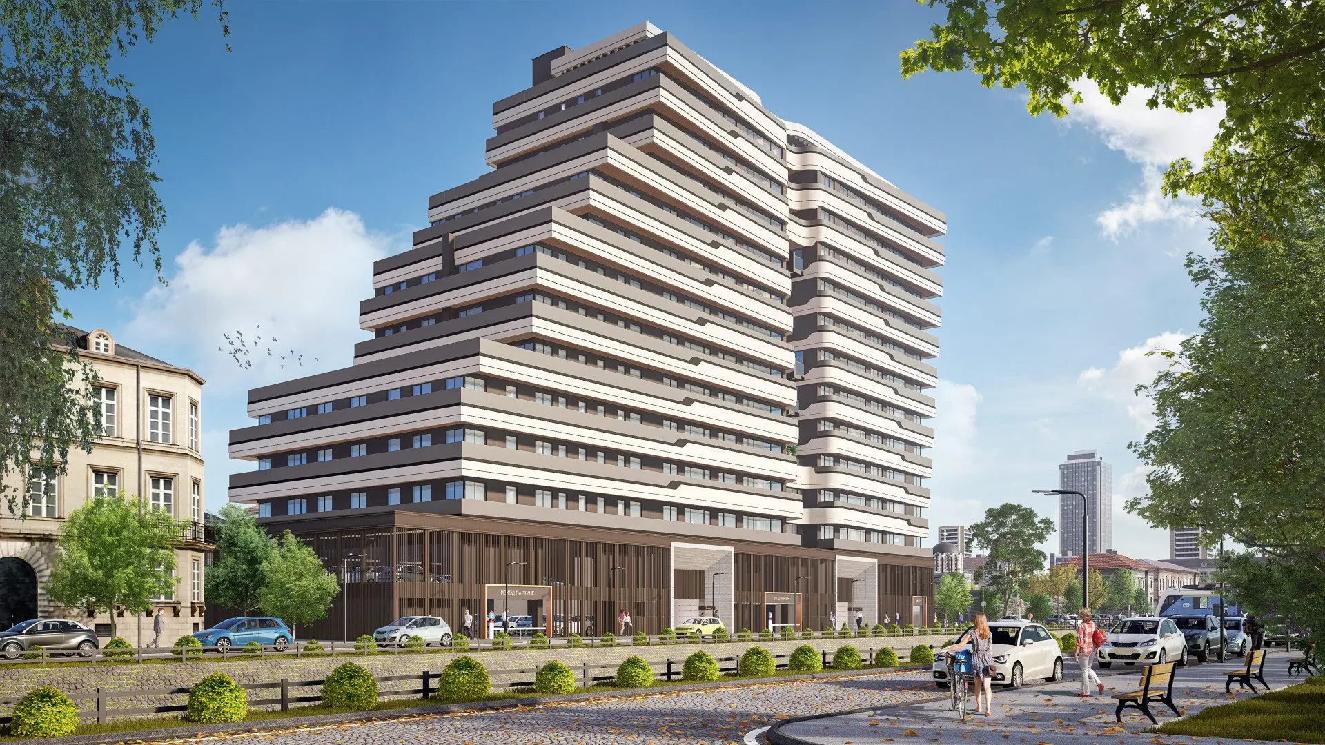 Three-bedroom apartment in a new luxury building located on the emblematic Pirotska Street