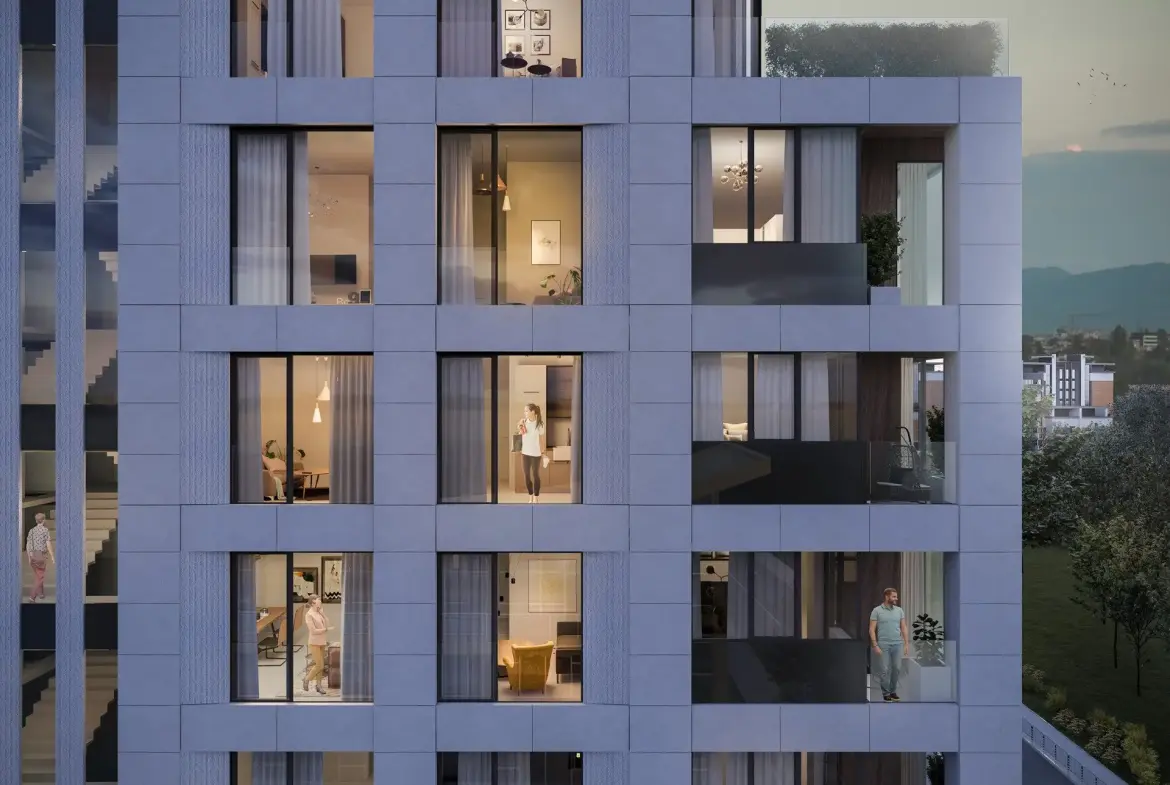 Three-bedroom apartment in a building 5 minutes from Paradise Mall