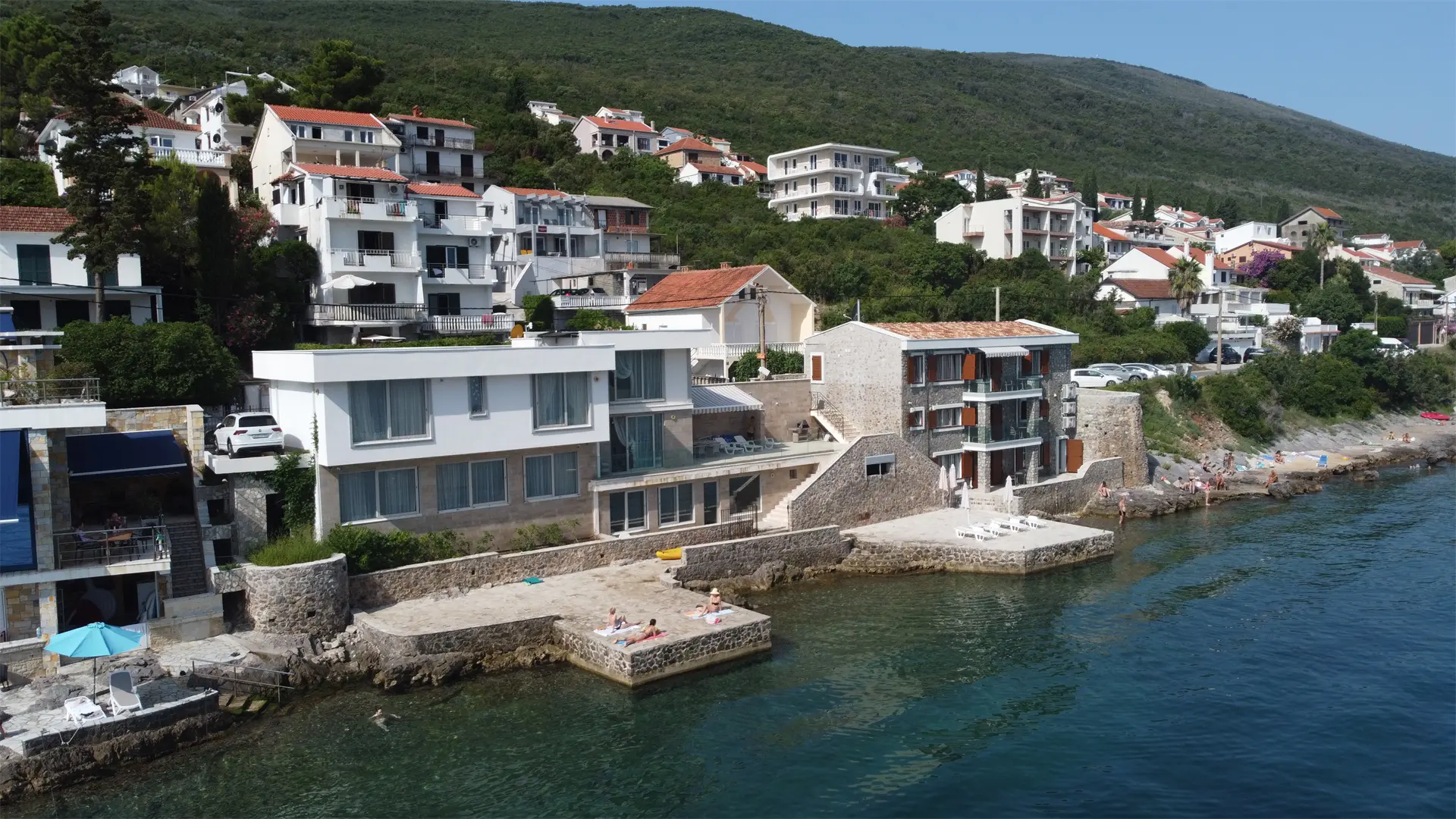 Modern Seafront Villa in Krasici: Your Luxurious Coastal Retreat