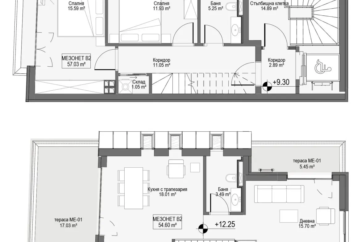 Independent building with office space and four residential floors in the Center