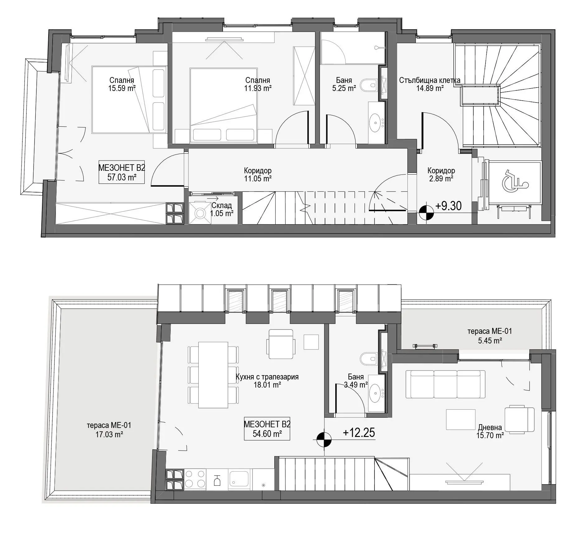 Independent building with office space and four residential floors in the Center