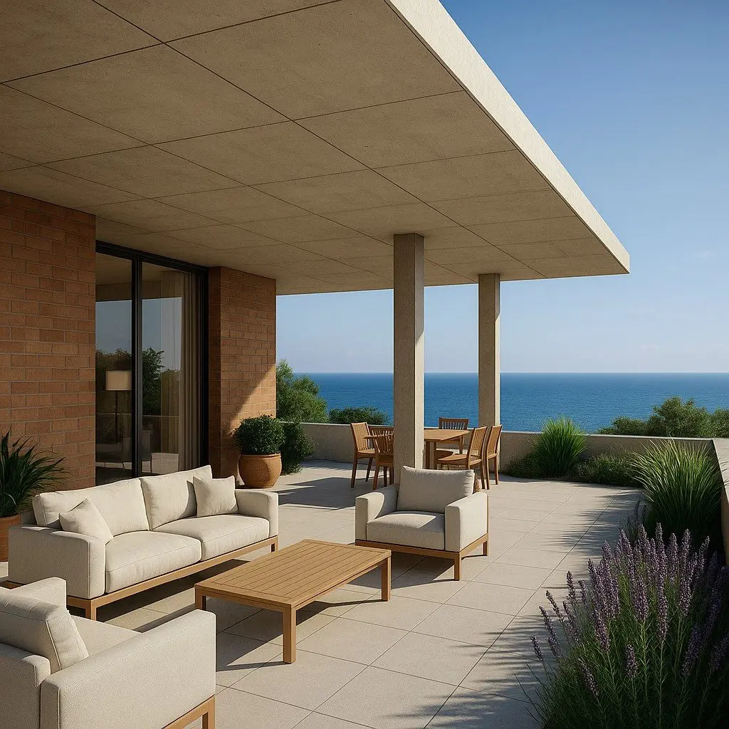 Four-bedroom penthouse in a park setting with panoramic sea and mountain views