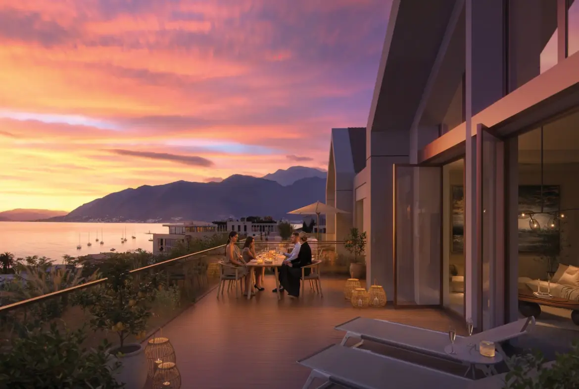 Two-bedroom apartment on fourth floor in the newest neighborhood in the heart of Porto Montenegro