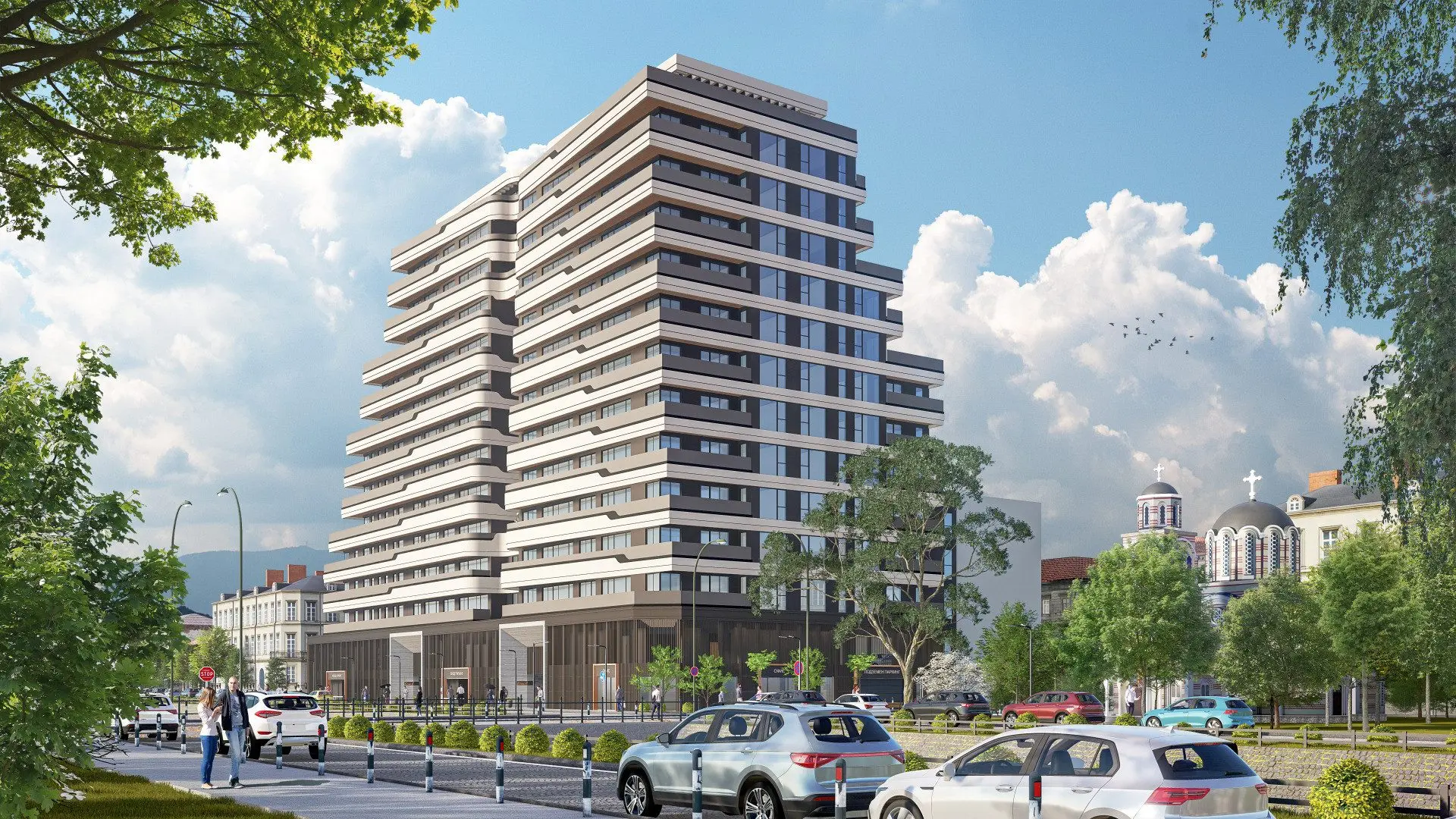 Three-bedroom apartment in a new luxury building located on the emblematic Pirotska Street