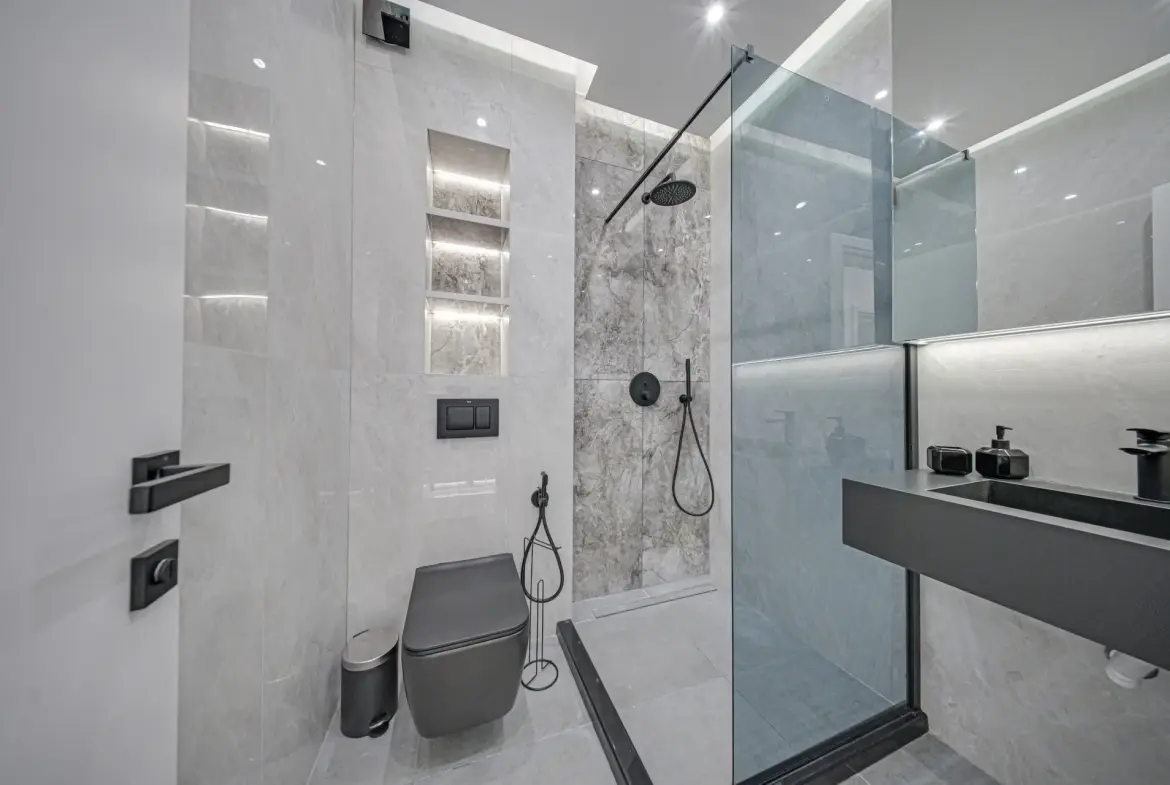 Luxurious and fully furnished two-bedroom apartment in a new gated complex for sale