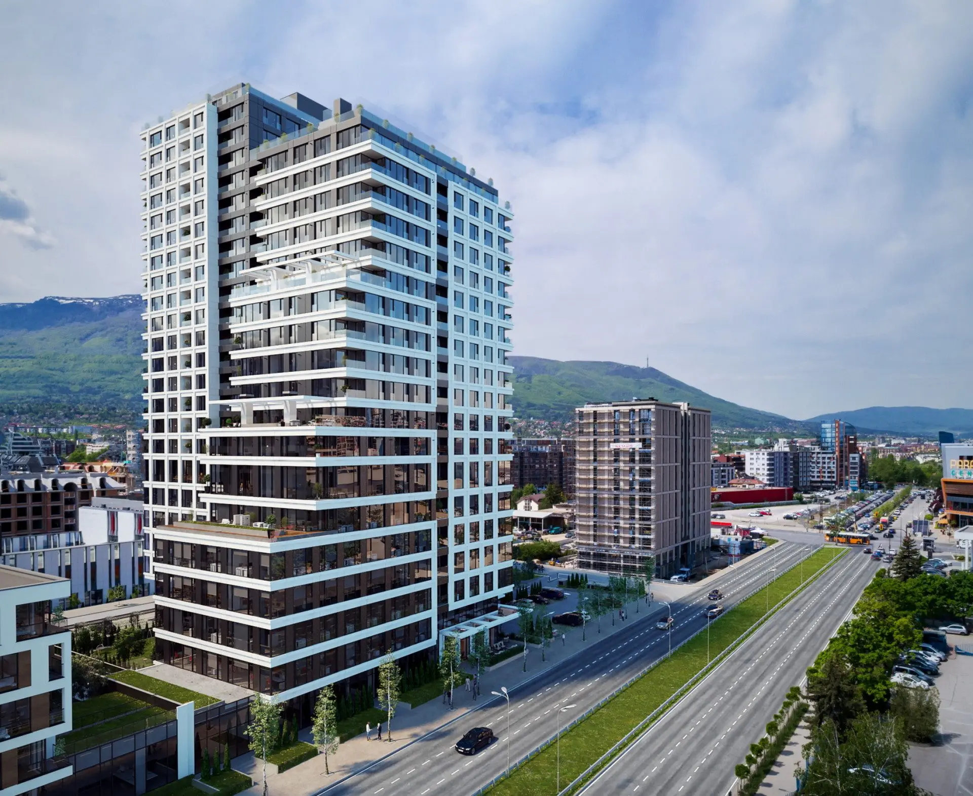 Three-room apartment in a modern new building next to MALL Paradise for sale