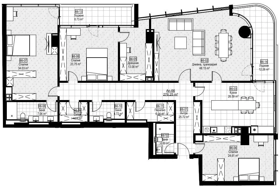 Apartment in a modern and multifunctional building in Mladost 3 next to the metro station