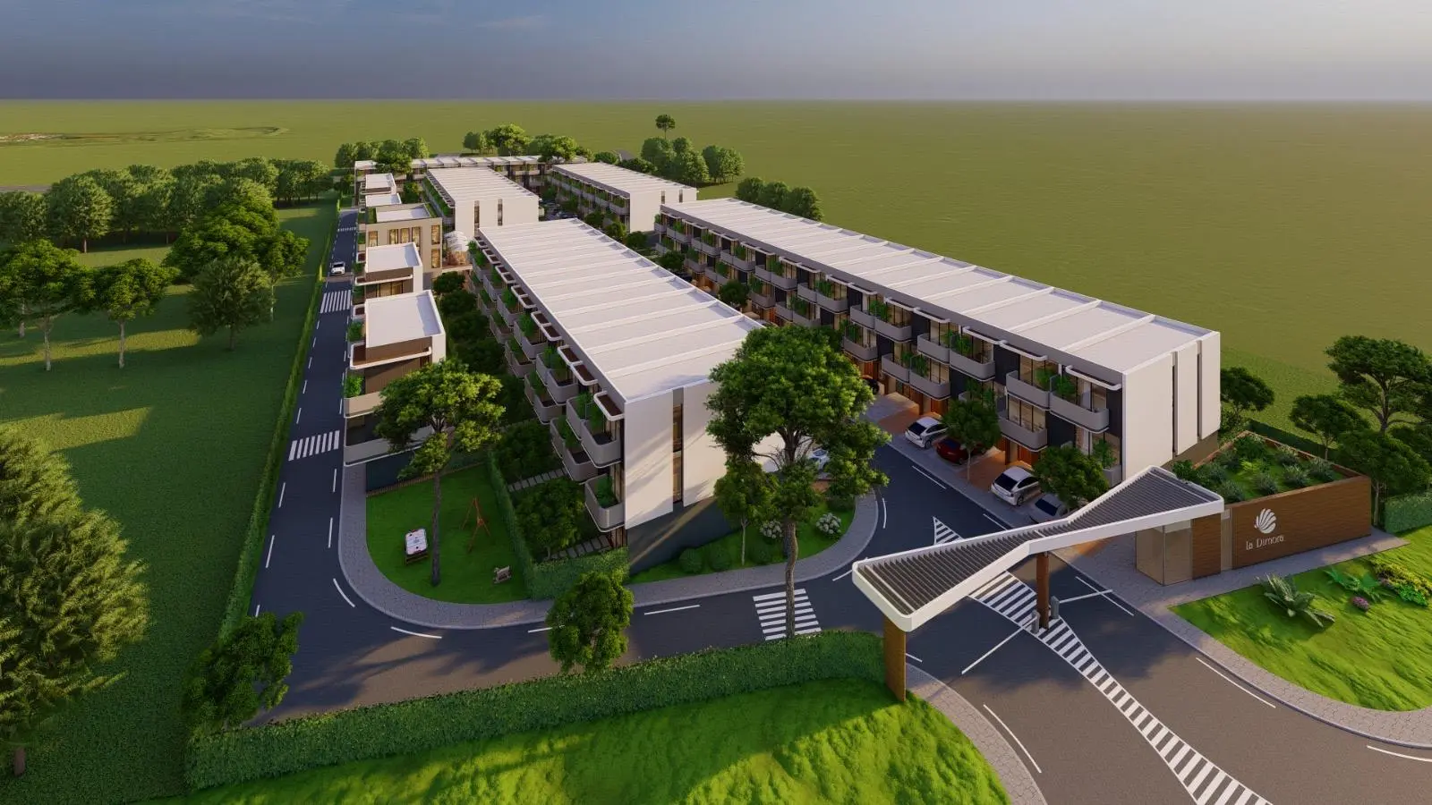 4-Bedroom Townhouse for Sale in La Dimora Residence | C-2 Middle Single Row with Garden & Community Views