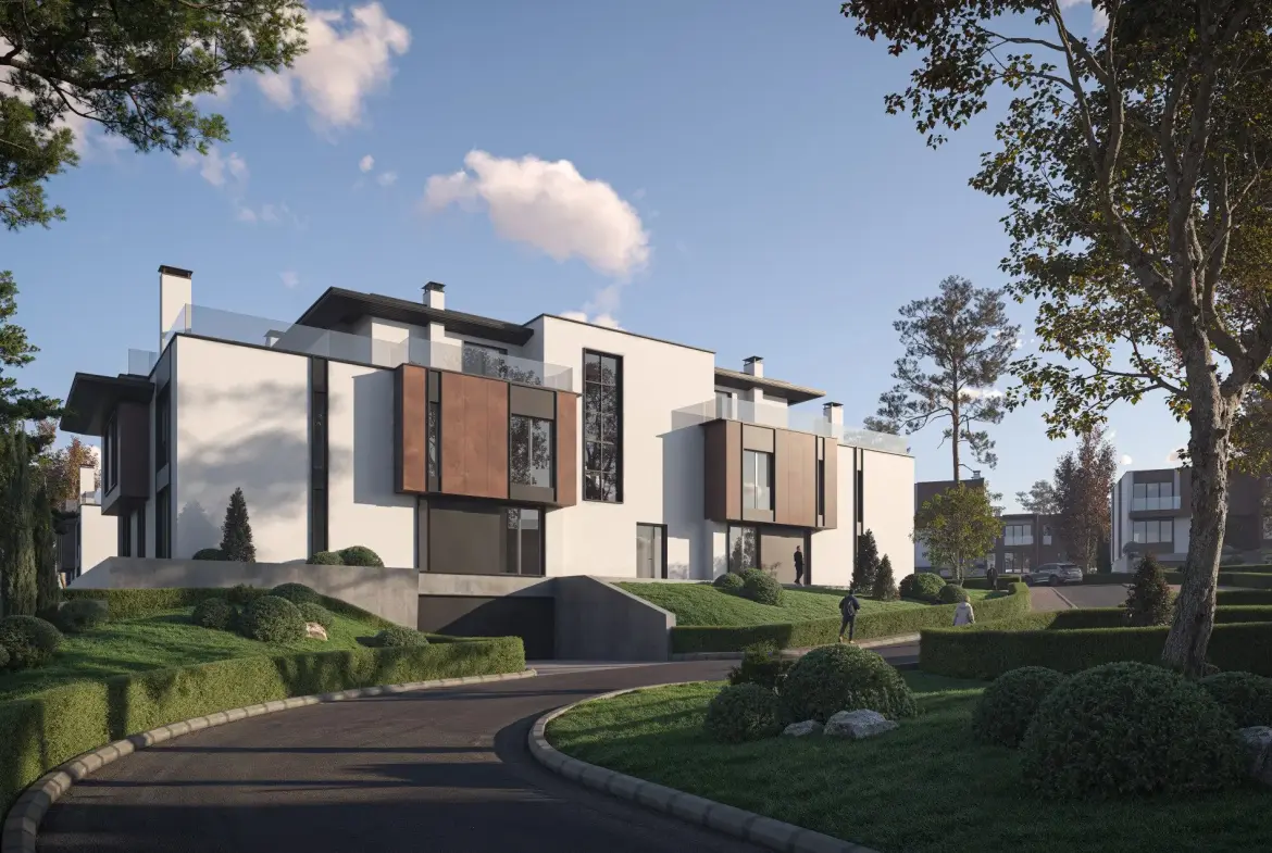 Apartment with a private garden in a gated residential complex in the Kambanite area