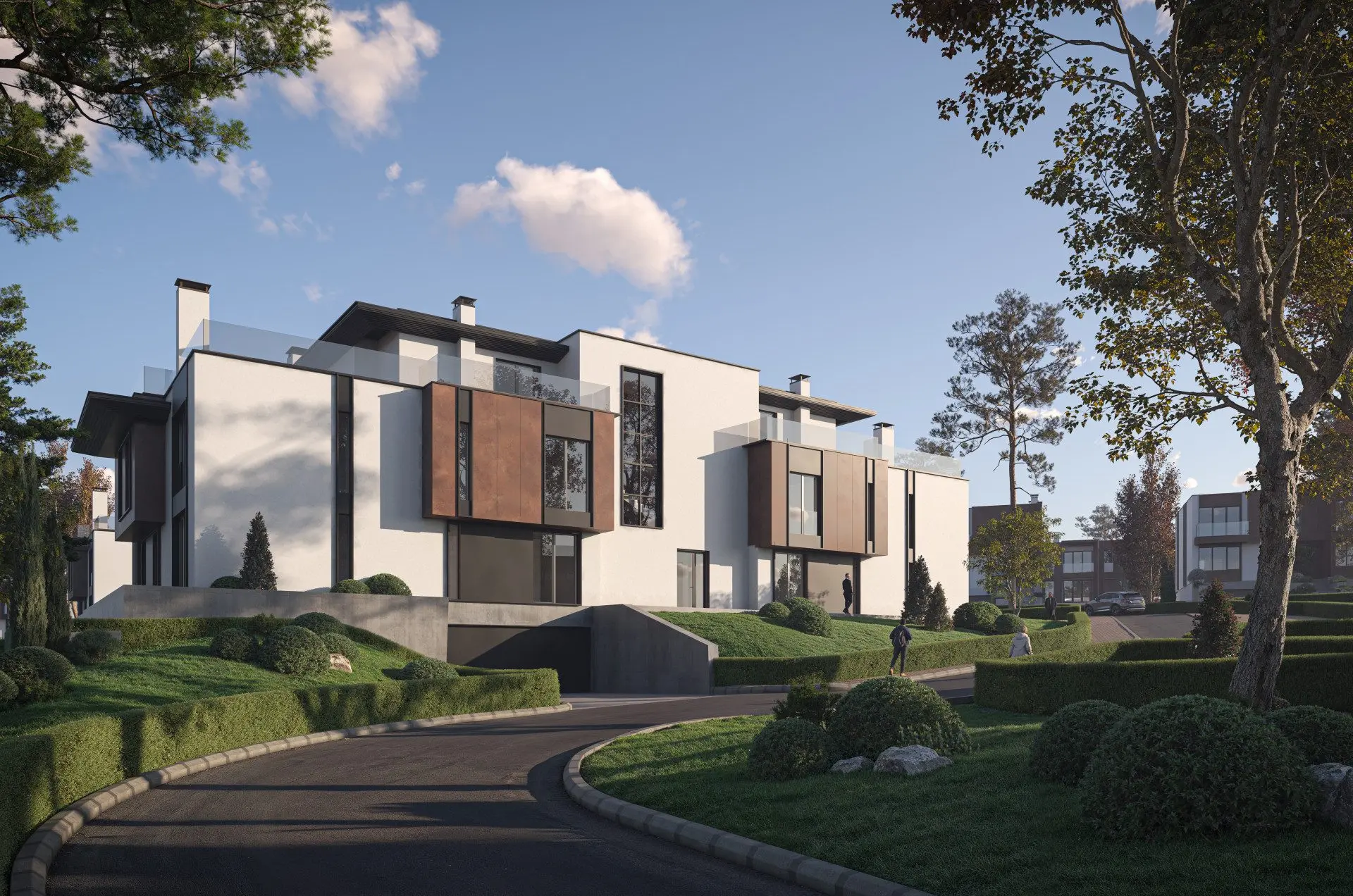 Apartment with a private garden in a gated residential complex in the Kambanite area
