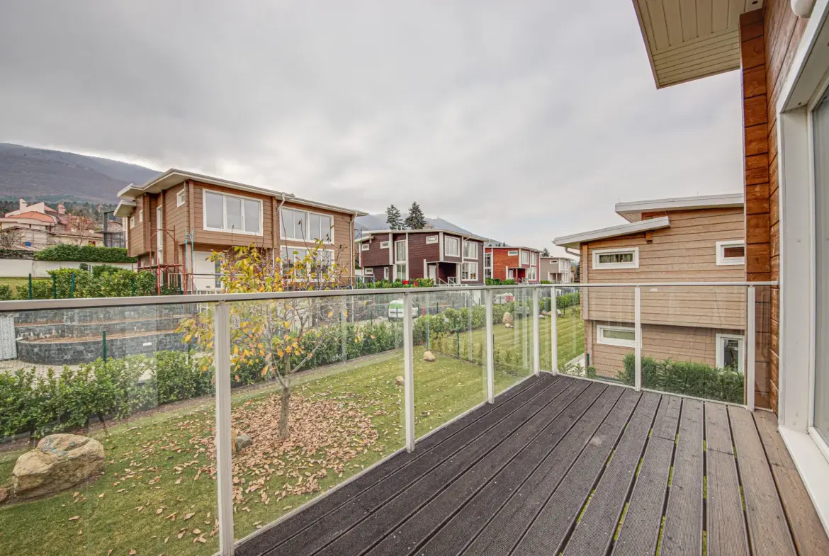 New house with a beautiful yard and amazing views in a complex in Boyana district for sale
