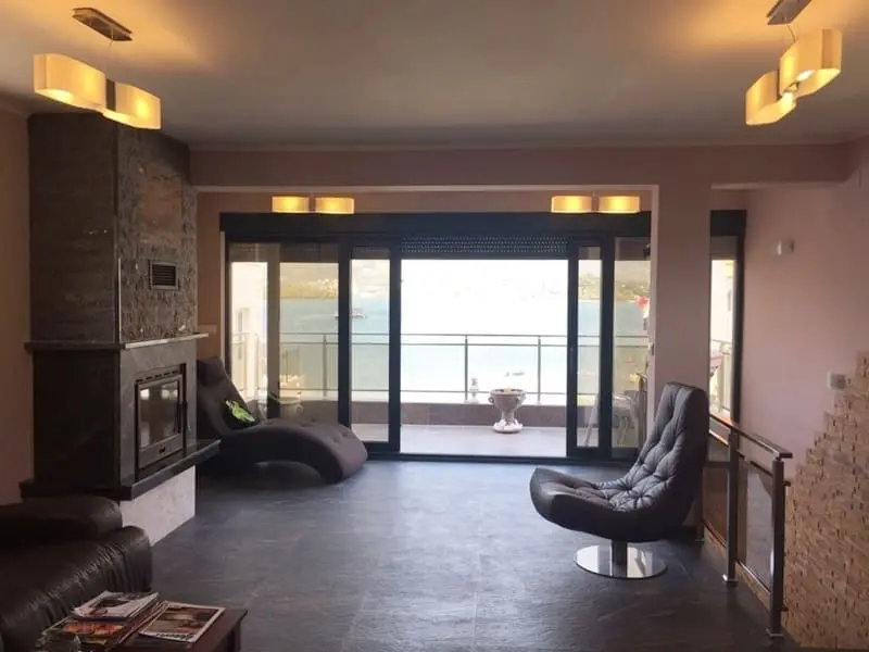 Villa with private beach and pier