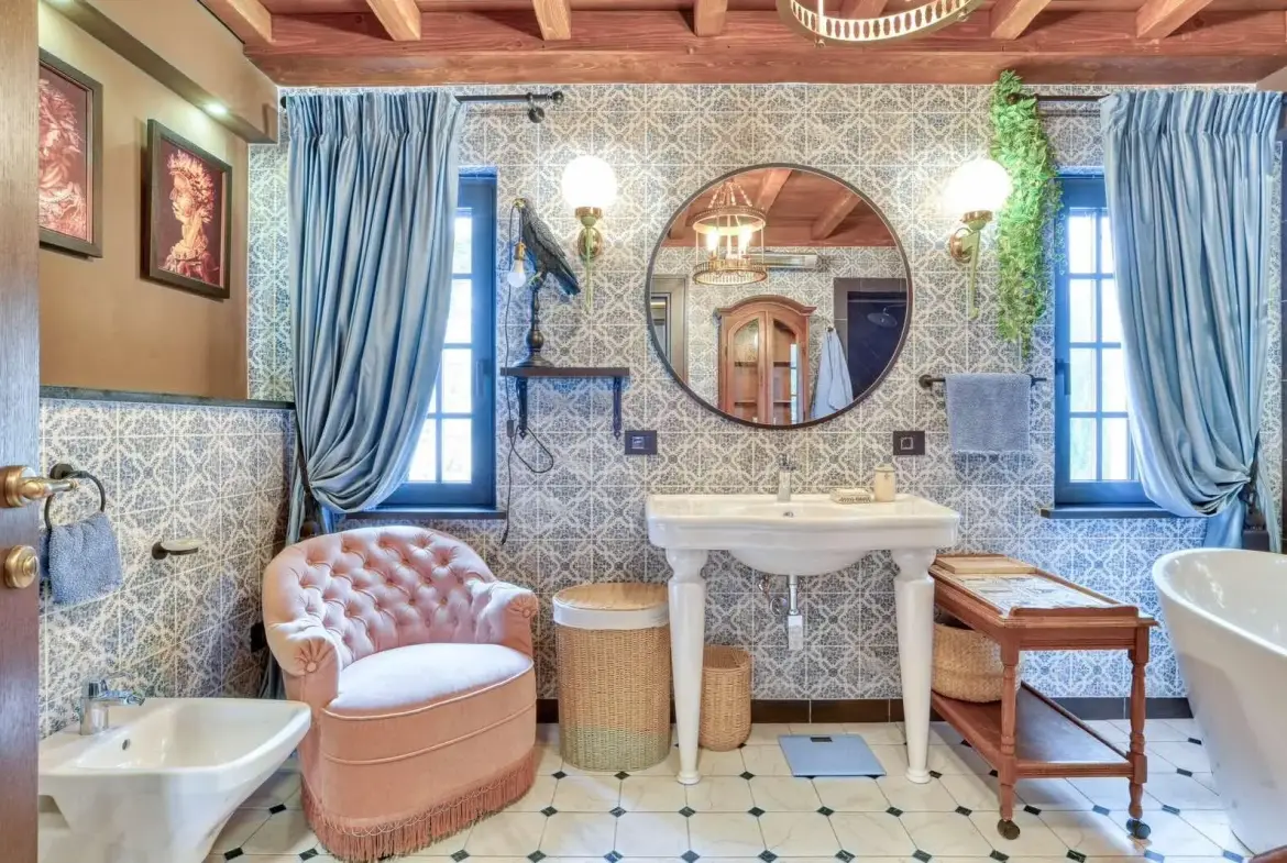 A unique villa with a pool