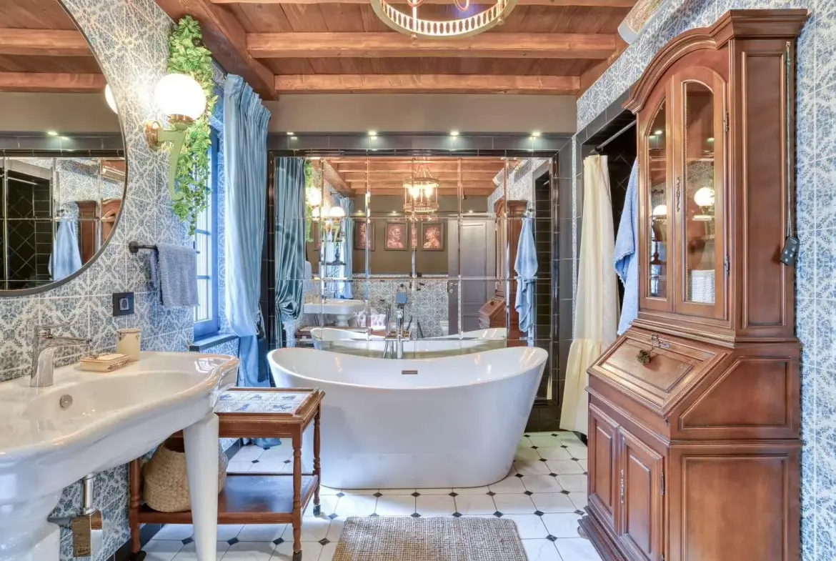 A unique villa with a pool