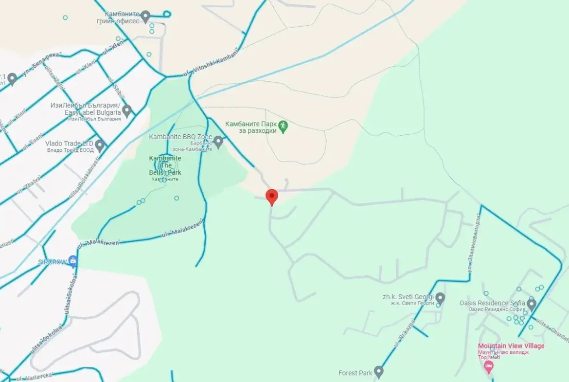 Plot under regulation in area Detski Grad