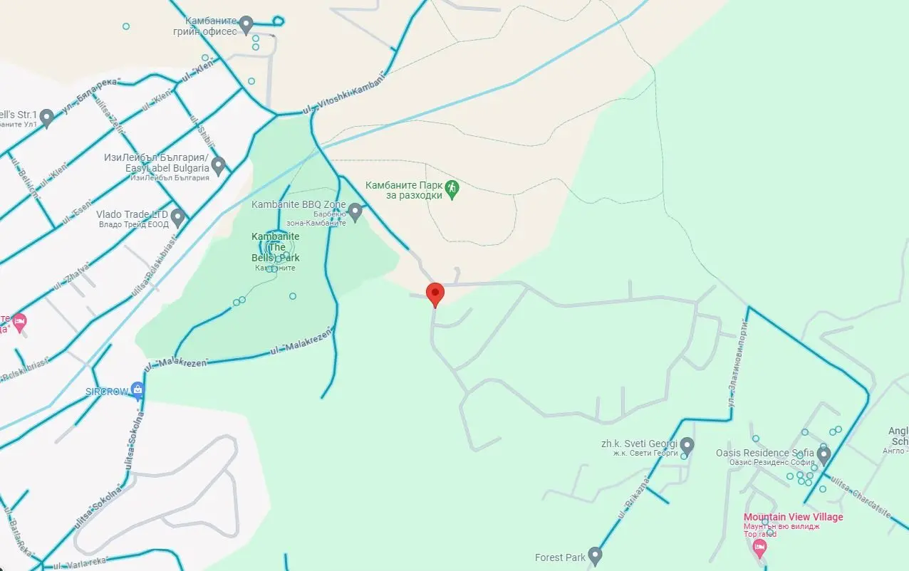 Plot under regulation in area Detski Grad