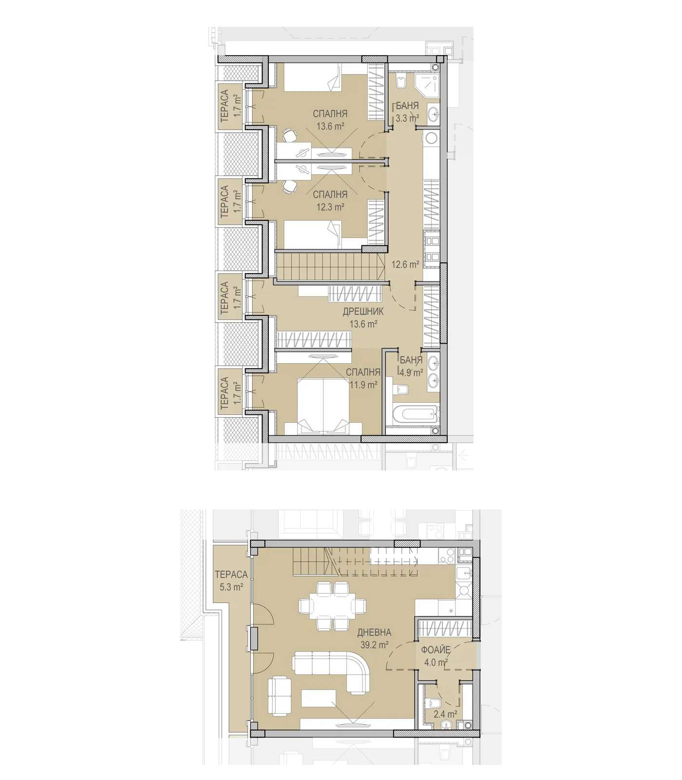 Luxury maisonette in a new complex in Krastova Vada