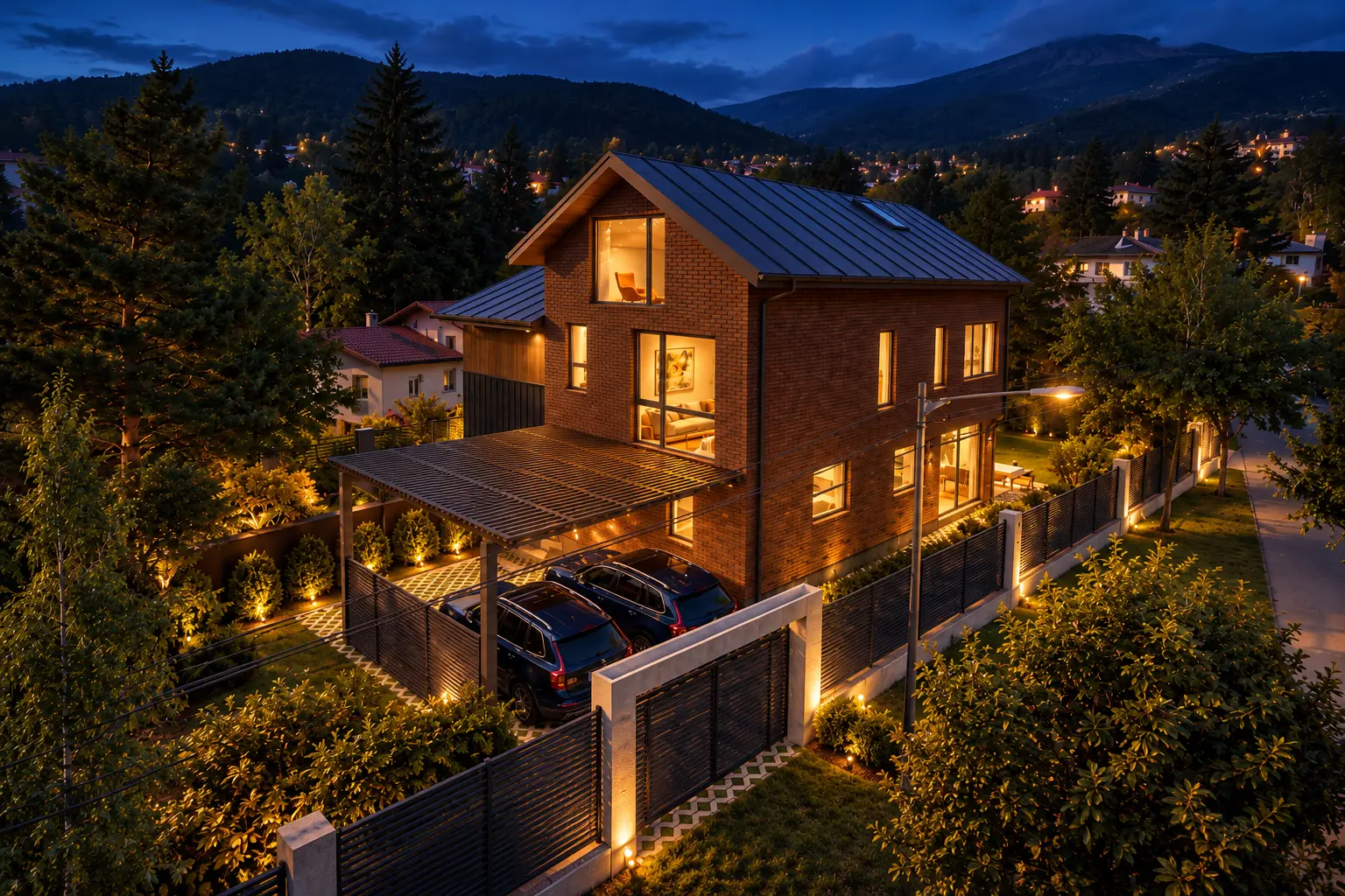 New detached house with modern architecture and high-class execution