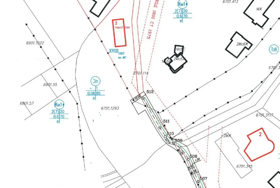 Plot under regulation in area Detski Grad