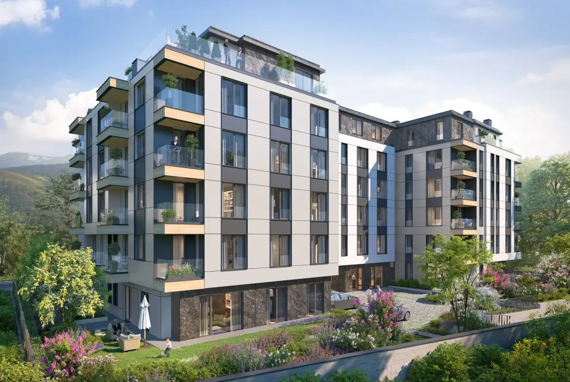 Apartment with a yard in a new luxury building in Krastova Vada for sale