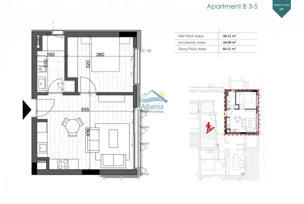 One Bedroom Apartment For Sale In Dhermi Vlore Albania