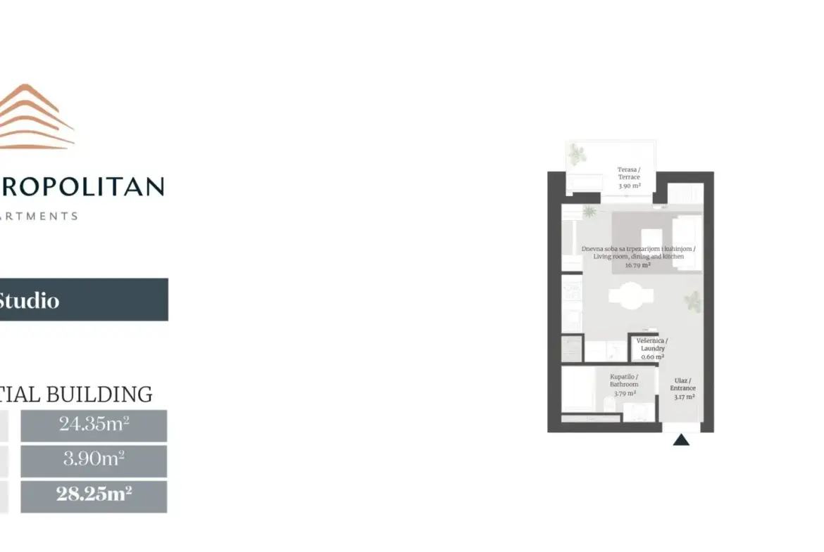 1-Bedroom Apartment, 28 m² – Belgrade Waterfront, Savski Venac, Belgrade
