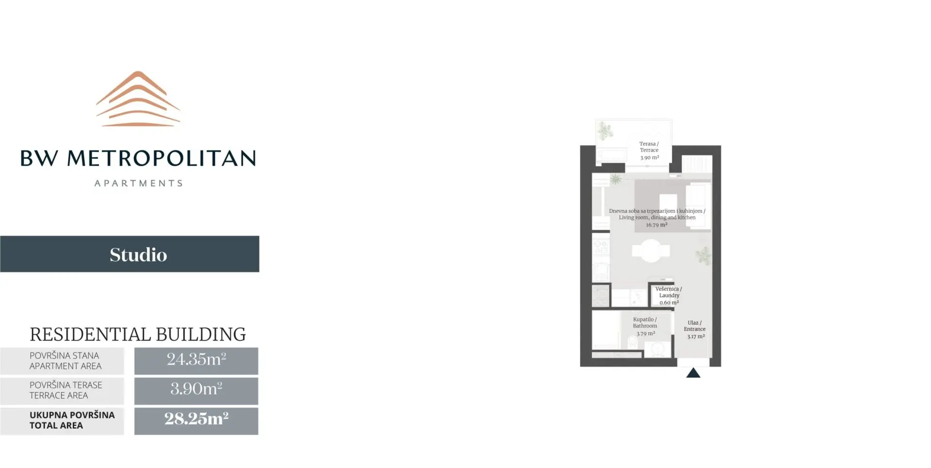 1-Bedroom Apartment, 28 m² – Belgrade Waterfront, Savski Venac, Belgrade