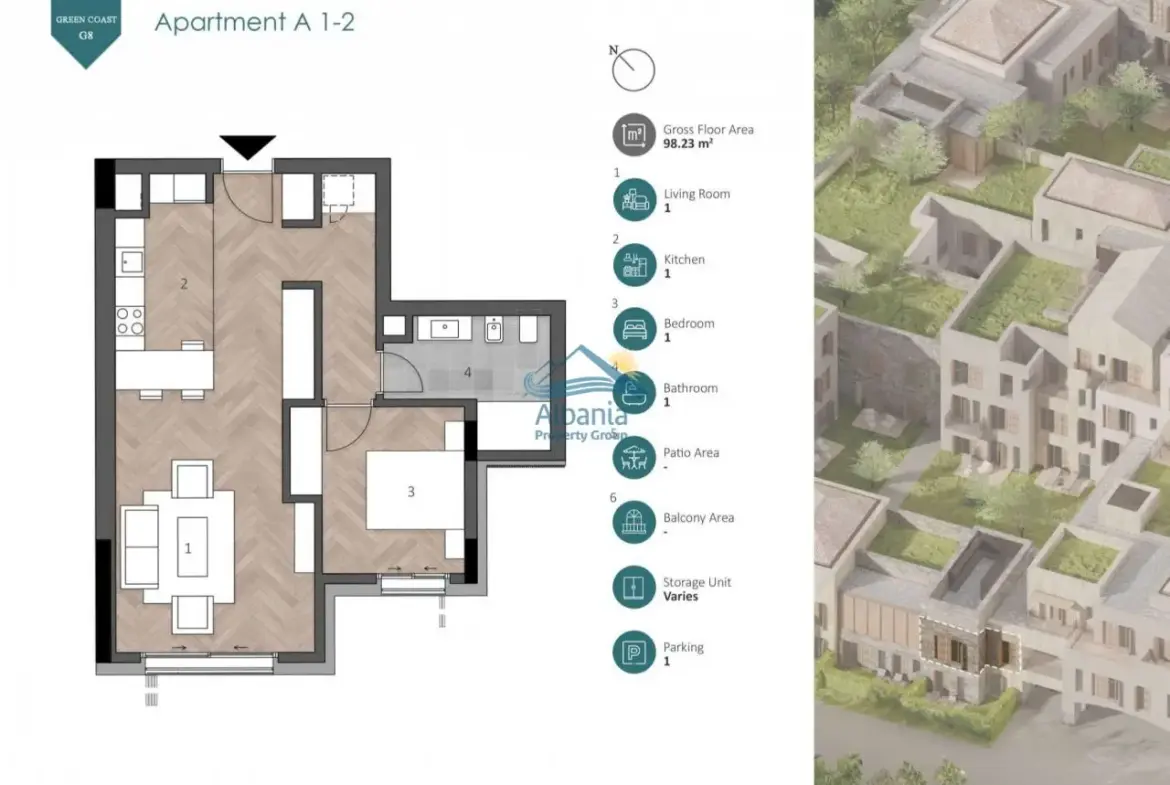 Apartment For Sale In Green Coast 2, Dhermi Vlore Albania