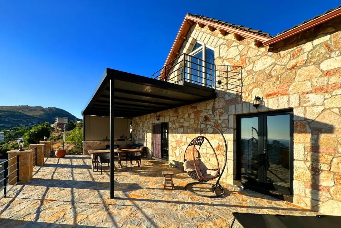 Stone Villa For Sale In Saranda Albania With Panoramic Sea Views