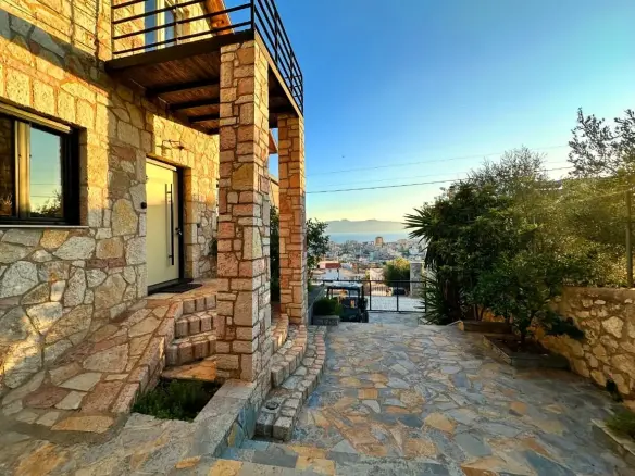 Stone Villa For Sale In Saranda Albania With Panoramic Sea Views