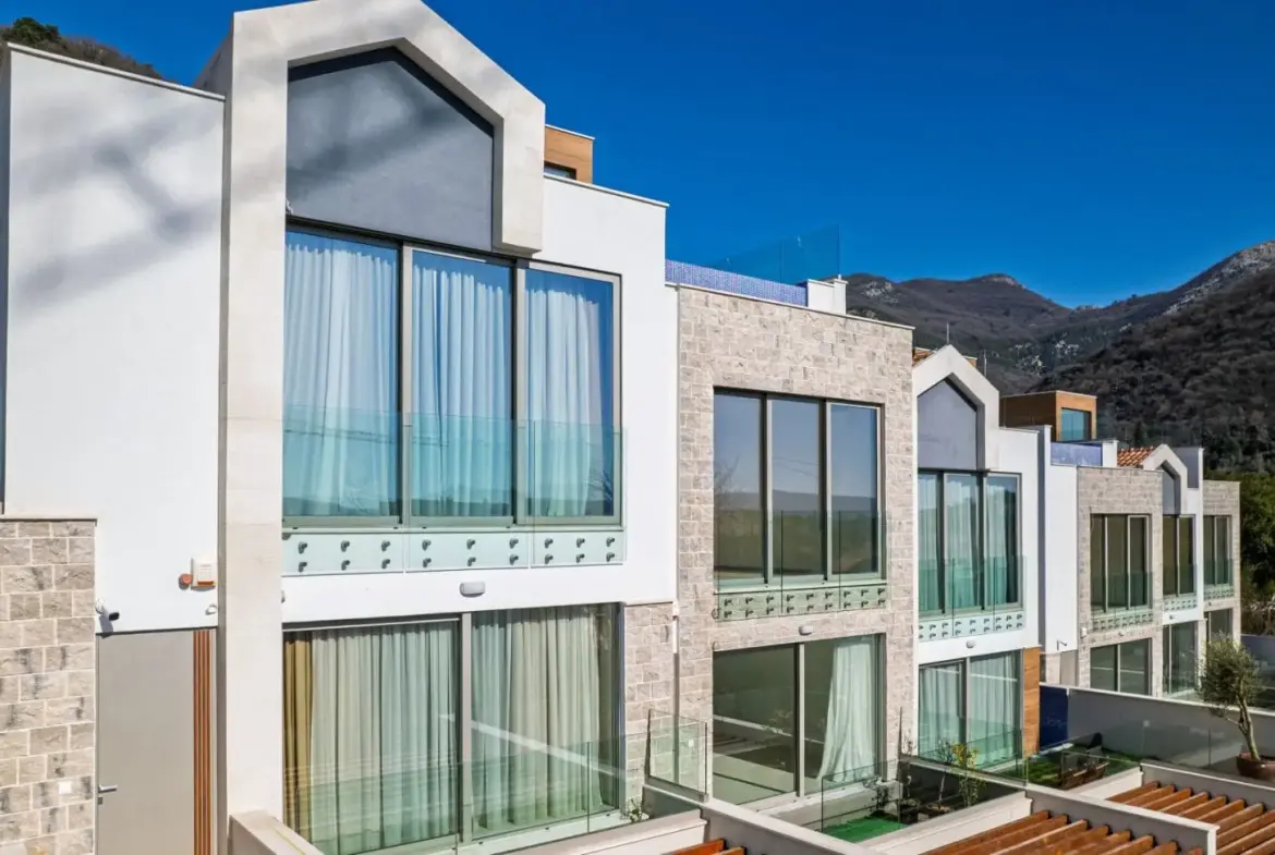 Lastva Park Townhouses Tivat: Premium 240-350m² Homes with Private Pools