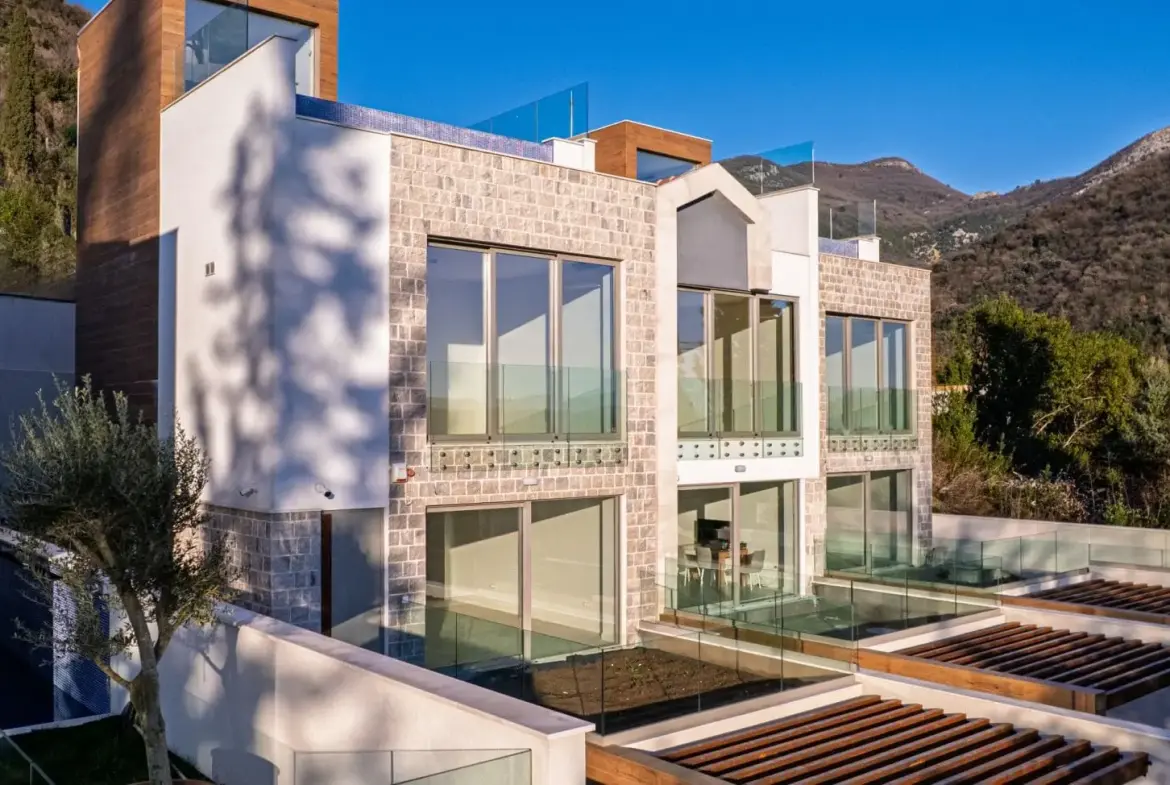 Lastva Park Townhouses Tivat: Premium 240-350m² Homes with Private Pools
