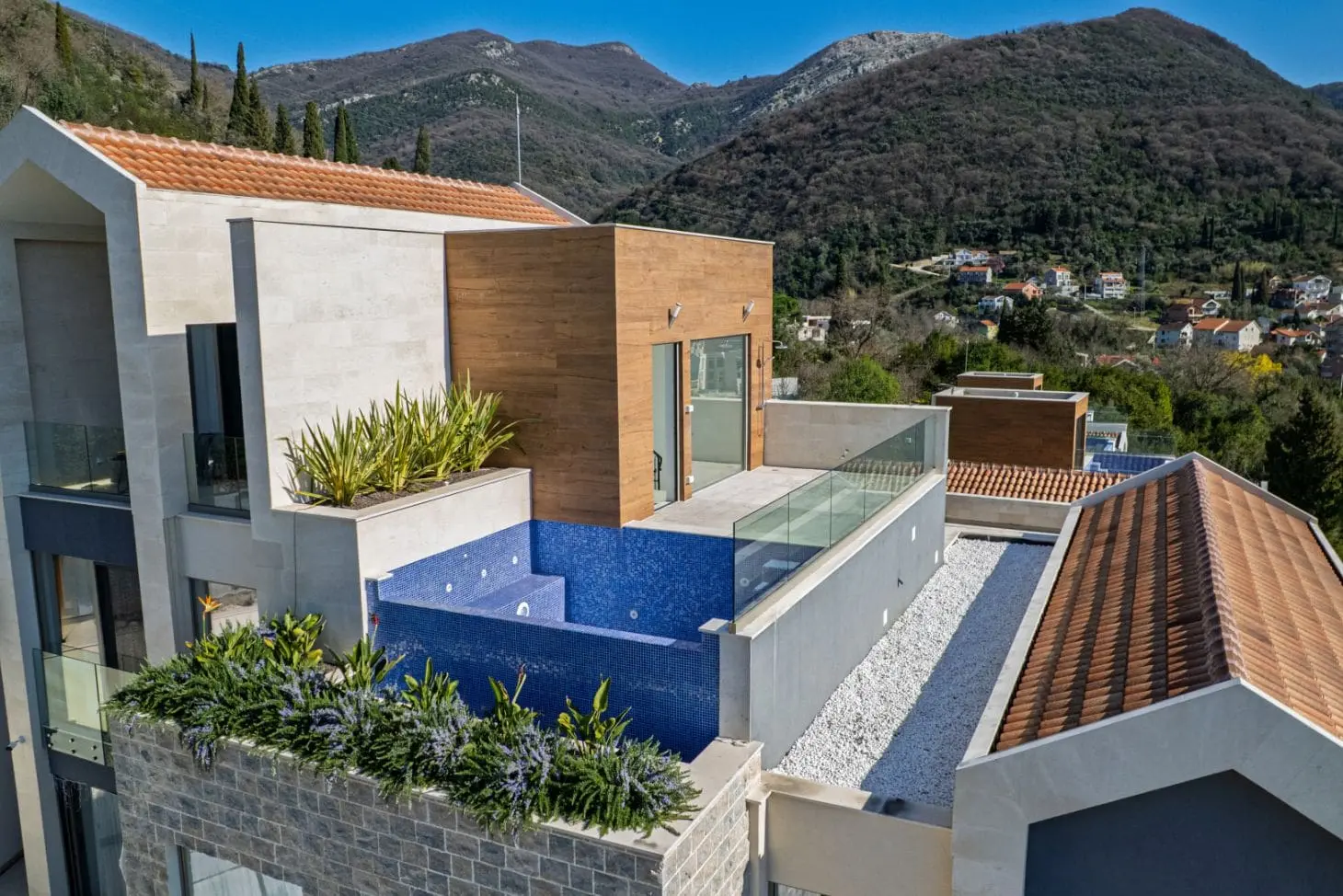 Lastva Park Townhouses Tivat: Premium 240-350m² Homes with Private Pools
