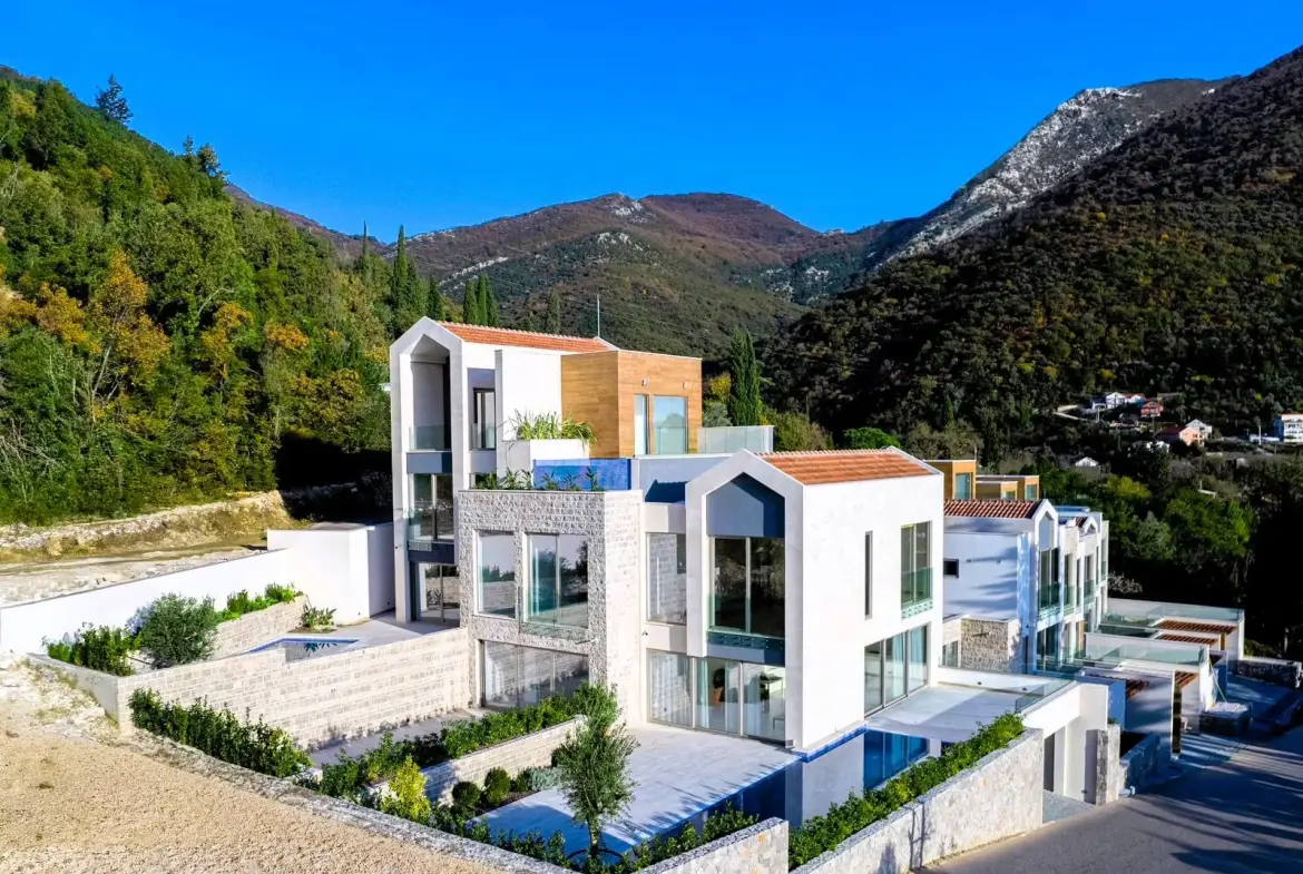 Lastva Park Townhouses Tivat: Premium 240-350m² Homes with Private Pools