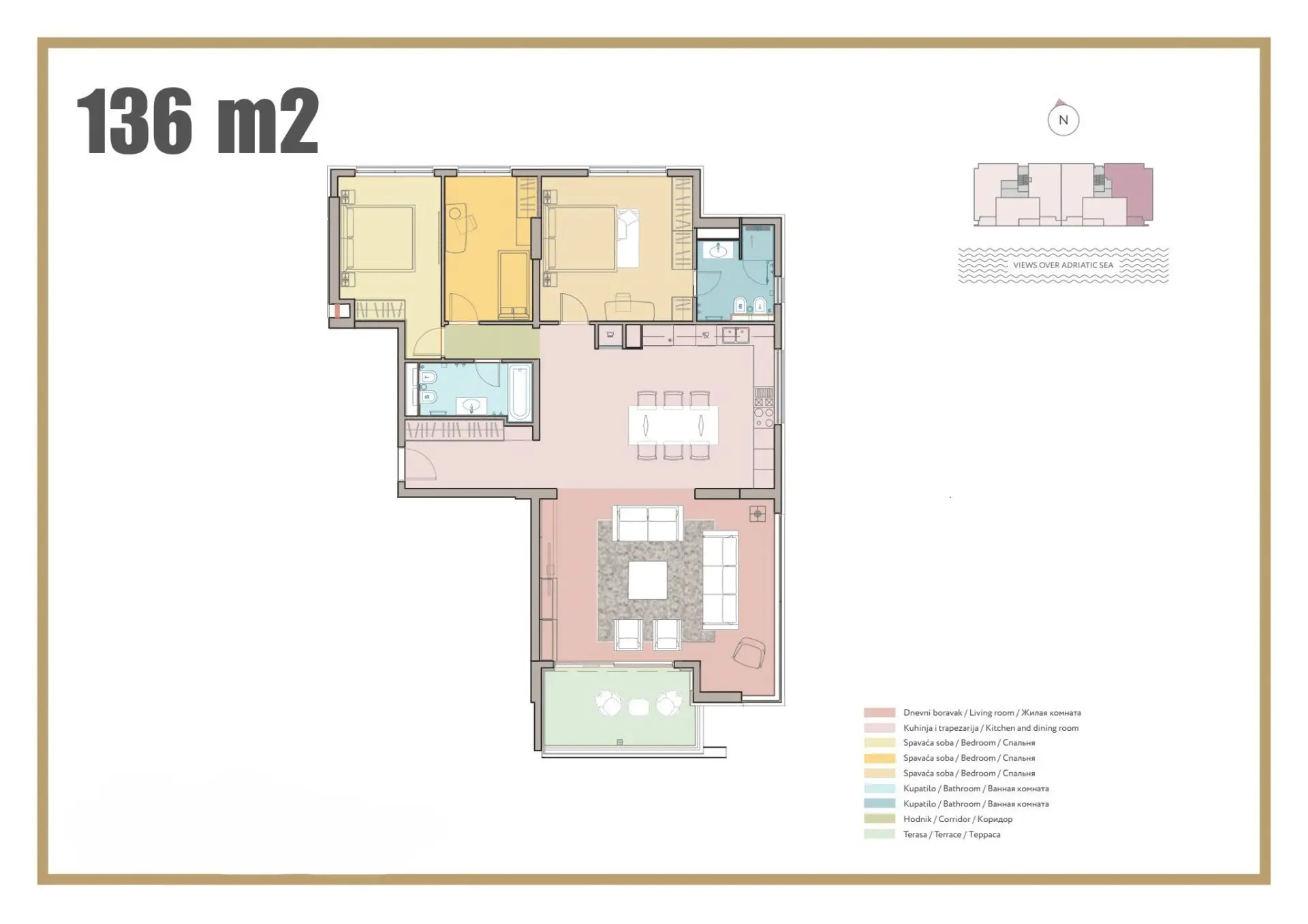 Luxury Seafront Apartments in Rafailovici – 107–136 m² Dream Homes