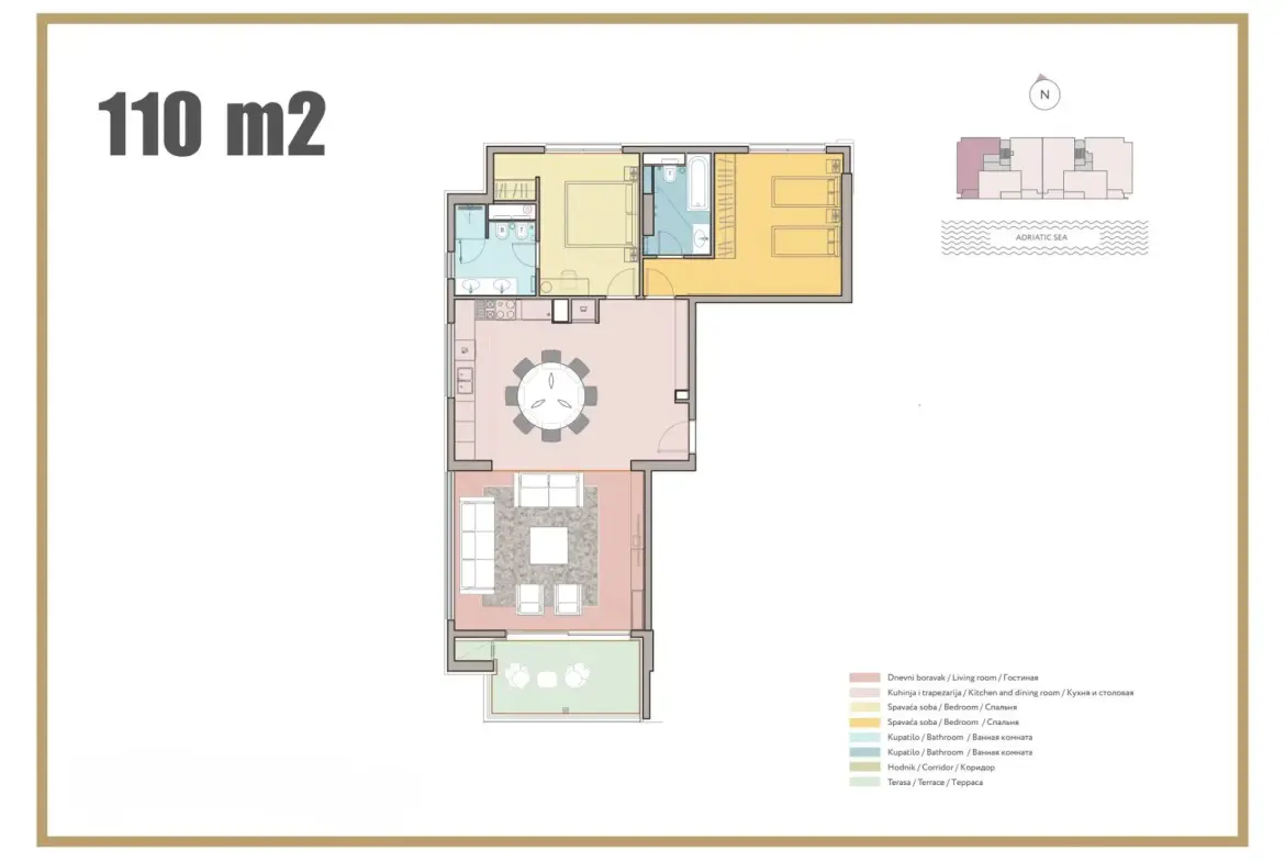 Luxury Seafront Apartments in Rafailovici – 107–136 m² Dream Homes