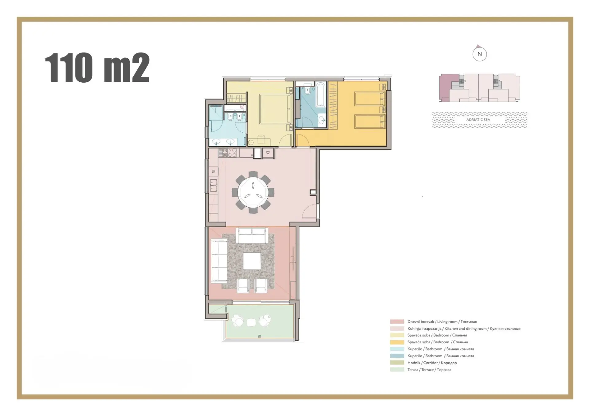 Luxury Seafront Apartments in Rafailovici – 107–136 m² Dream Homes