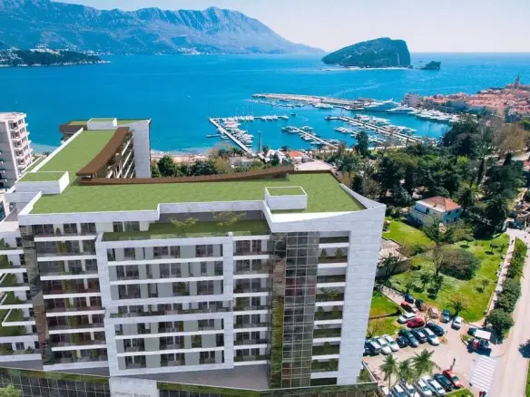 Porto Budva Penthouse 131m² with Panoramic Sea & Old Town Views