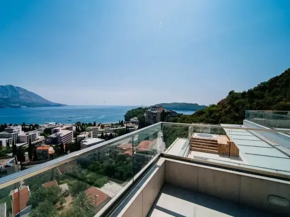 Luxury Penthouse with Panoramic Sea Views in Budva-Becici