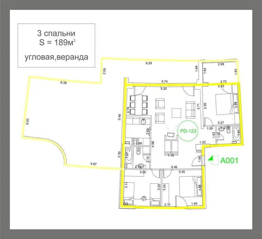 Apartment Lux Class in Becici-3 Bedrooms