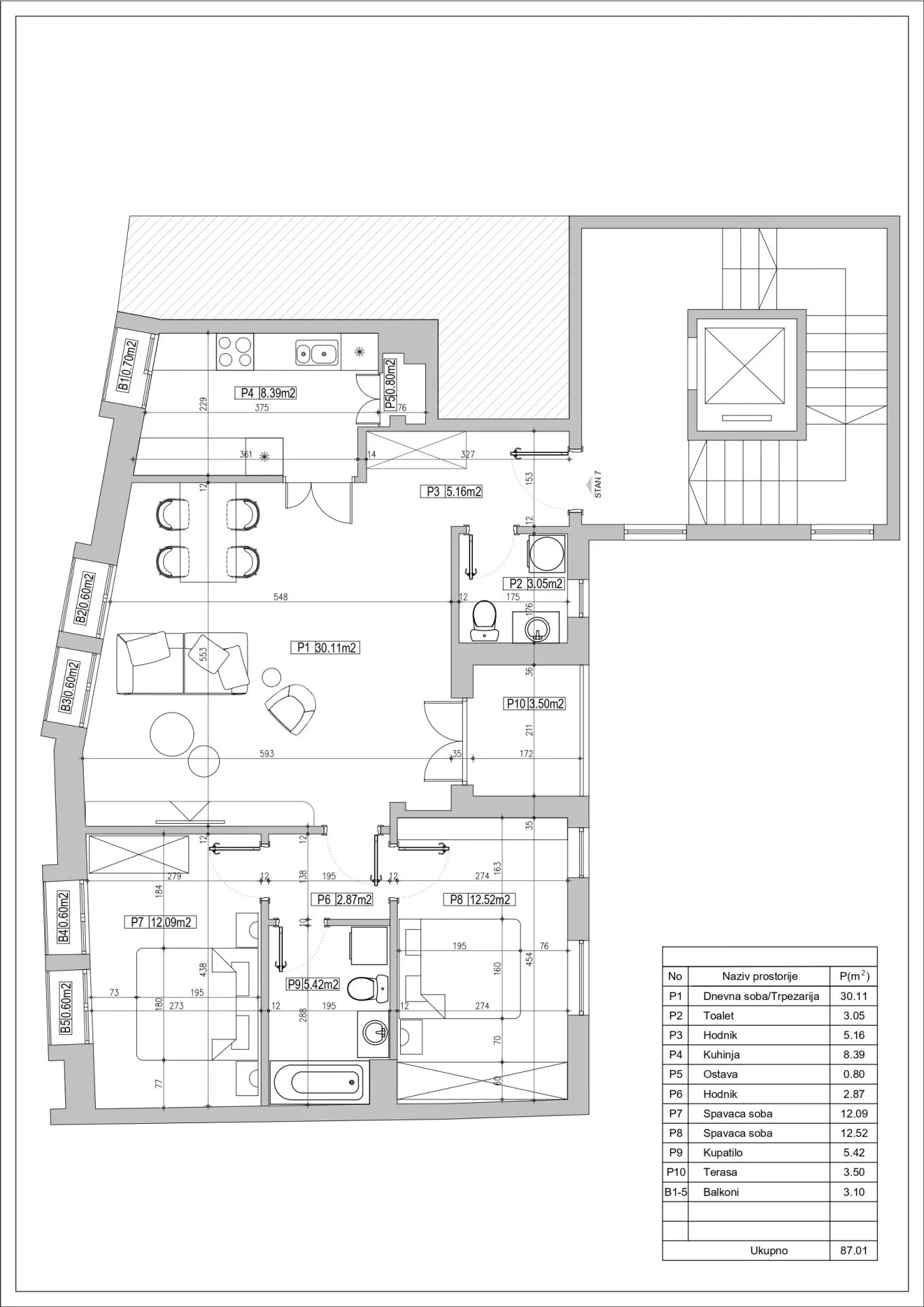 Osnova_Zahumska-1_page-0001 2-Bedroom Apartment, 87 m² – Zahumska, Zvezdara, Belgrade