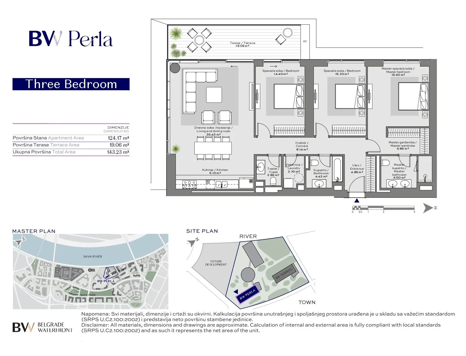PER-906-Floor-plan_page-0001 3-Bedroom Apartment, 143 m² – Belgrade Waterfront, Savski Venac, Belgrade