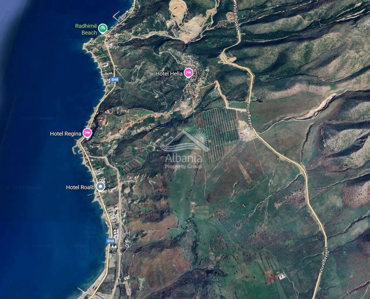 Land With Sea View For Sale In Radhime Vlore Albania