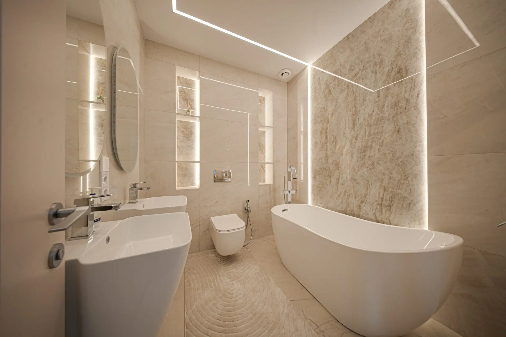 Elegantly furnished two bedroom apartment in a modern architectural building for sale