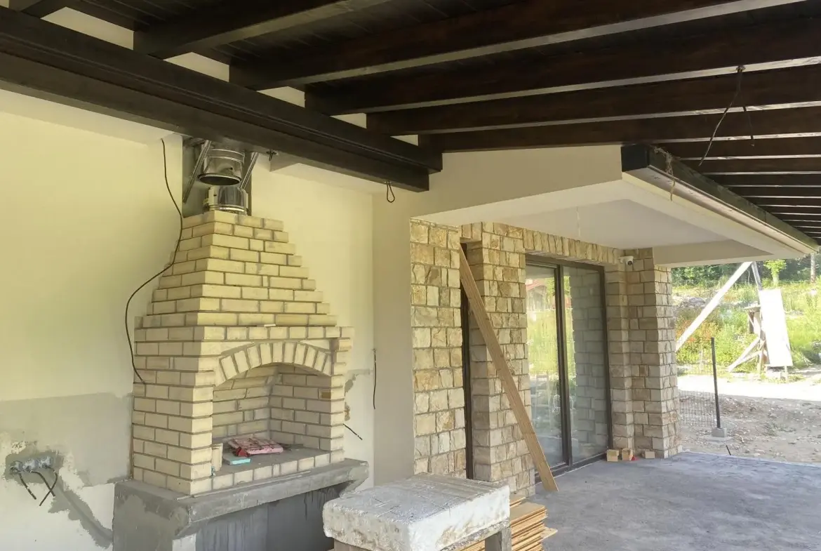 House with panoramic views and private yard in a villa village near Pirin Golf