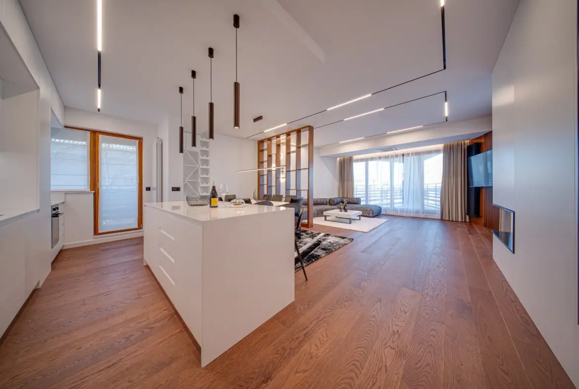 Stylish two-bedroom apartment in the emblematic building in Iztok district for sale